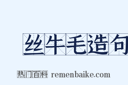 蠒丝牛毛造句是什么意思的图片